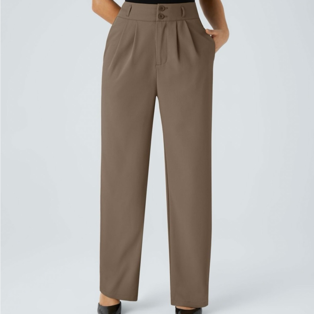 Halara High-Waist Regular Length Tan Women's Career Pants